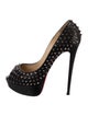 Christian Louboutin Spike Accents Leather Pumps