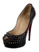Christian Louboutin Spike Accents Leather Pumps