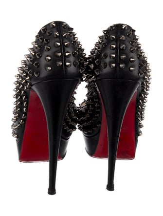 Christian Louboutin Spike Accents Leather Pumps