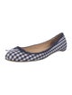 Christian Louboutin Plaid Print Bow Accents Flats