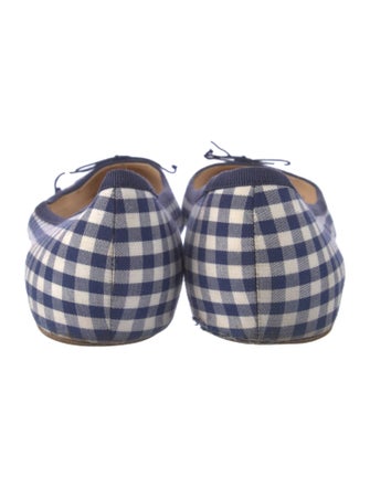 Christian Louboutin Plaid Print Bow Accents Flats