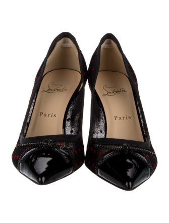 Christian Louboutin Lace Bow Accents Pumps