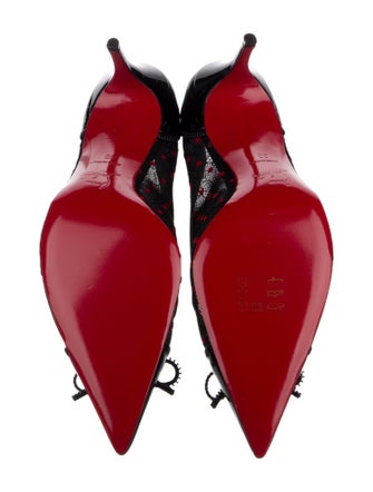 Christian Louboutin Lace Bow Accents Pumps