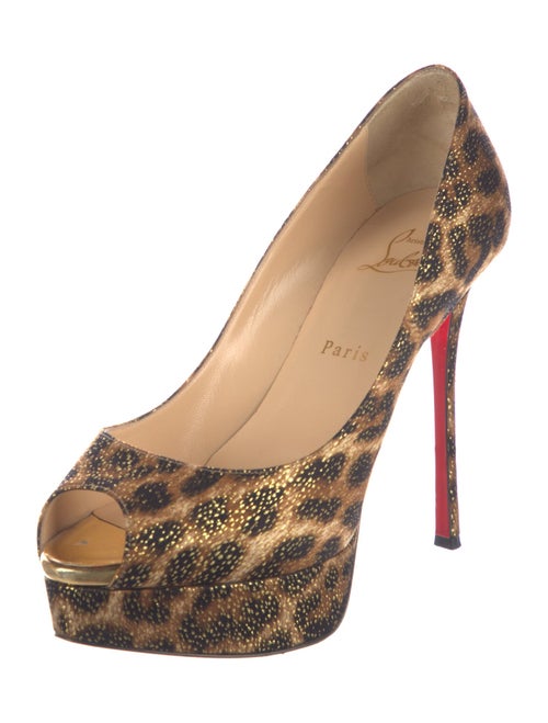 Christian Louboutin Canvas Animal Print Pumps