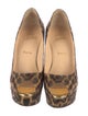 Christian Louboutin Canvas Animal Print Pumps