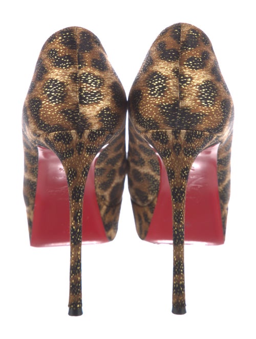 Christian Louboutin Canvas Animal Print Pumps