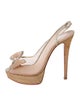 Christian Louboutin Mesh Bow Accents Slingback Pumps