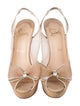 Christian Louboutin Mesh Bow Accents Slingback Pumps