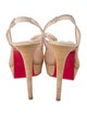 Christian Louboutin Mesh Bow Accents Slingback Pumps