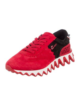 Christian Louboutin Spike Accents Suede Sneakers