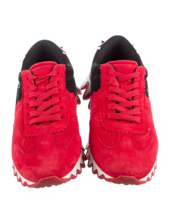 Christian Louboutin Spike Accents Suede Sneakers