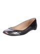 Christian Louboutin Patent Leather Studded Accents Ballet Flats