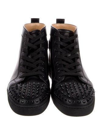 Christian Louboutin Spike Accents Leather Sneakers