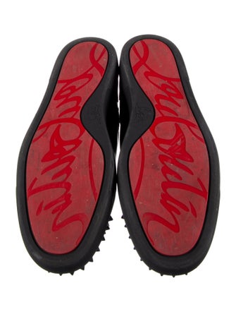 Christian Louboutin Spike Accents Leather Sneakers
