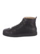 Christian Louboutin Spike Accents Leather Sneakers