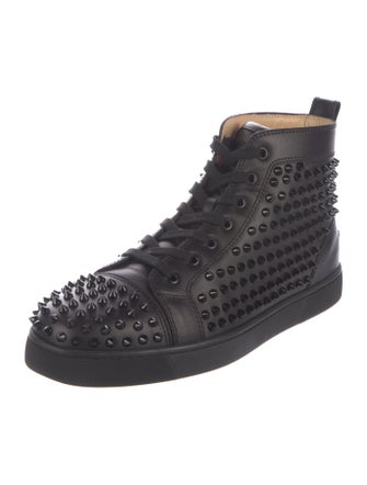 Christian Louboutin Spike Accents Leather Sneakers