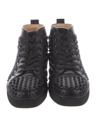 Christian Louboutin Spike Accents Leather Sneakers