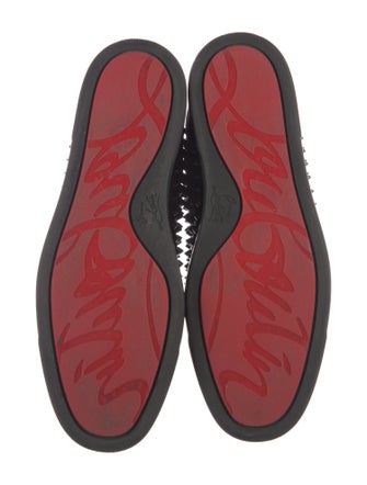 Christian Louboutin Spike Accents Leather Sneakers