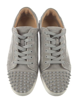 Christian Louboutin Spike Accents Suede Sneakers