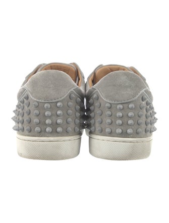 Christian Louboutin Spike Accents Suede Sneakers