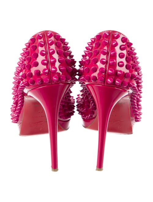 Christian Louboutin Spike Accents Patent Leather Pumps