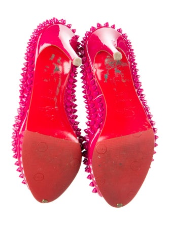 Christian Louboutin Spike Accents Patent Leather Pumps