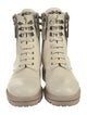 Christian Louboutin Spike Accents Leather Combat Boots