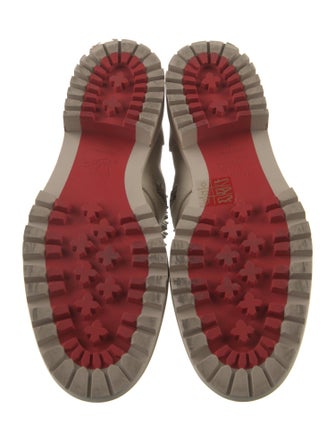 Christian Louboutin Spike Accents Leather Combat Boots