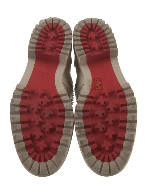 Christian Louboutin Spike Accents Leather Combat Boots