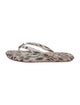 Christian Louboutin Rubber Animal Print Flip Flops