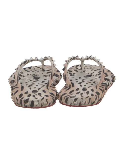 Christian Louboutin Rubber Animal Print Flip Flops