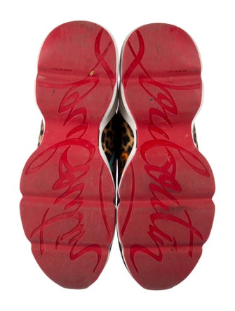 Christian Louboutin Neoprene Animal Print Chunky Sneakers