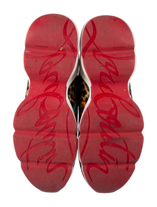 Christian Louboutin Neoprene Animal Print Chunky Sneakers