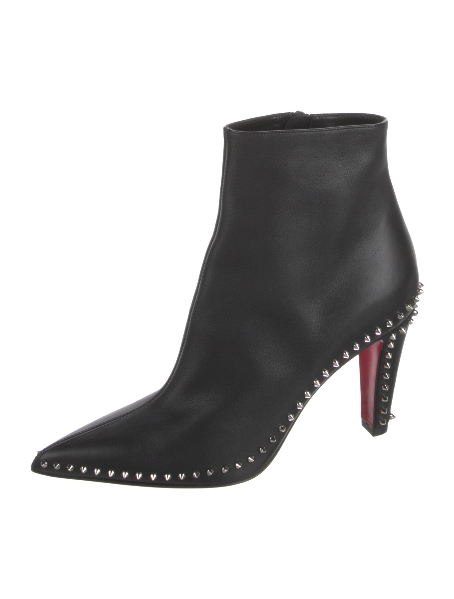 Christian Louboutin Spike Accents Leather Boots