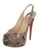 Christian Louboutin Snakeskin Animal Print Slingback Pumps