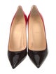 Christian Louboutin Patent Leather Colorblock Pattern Pumps
