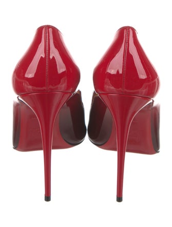 Christian Louboutin Patent Leather Colorblock Pattern Pumps