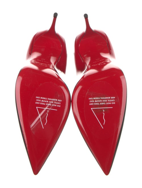 Christian Louboutin Patent Leather Colorblock Pattern Pumps