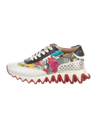Christian Louboutin Patent Leather Printed Sneakers