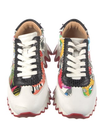 Christian Louboutin Patent Leather Printed Sneakers