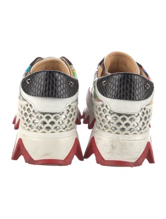 Christian Louboutin Patent Leather Printed Sneakers