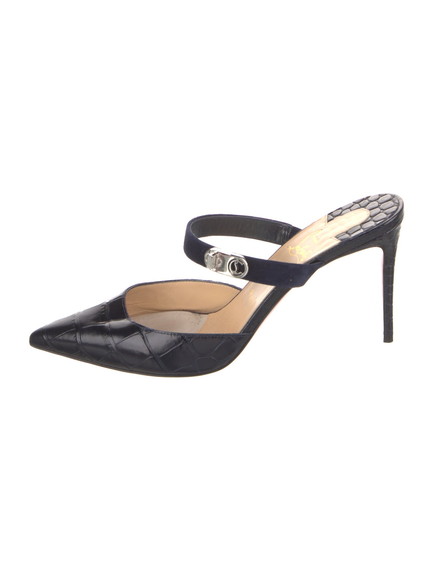 Christian Louboutin Crocodile Mules