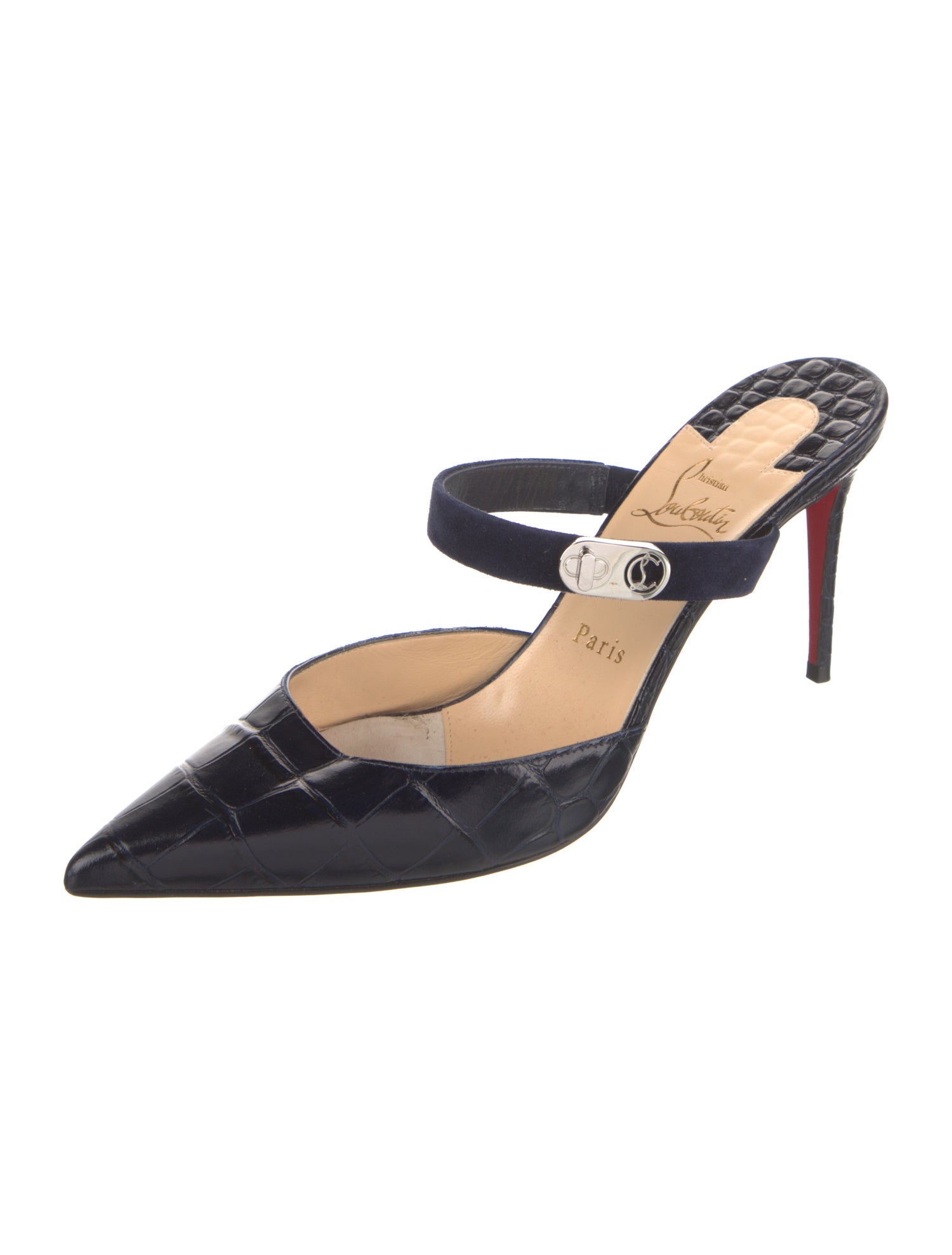 Christian Louboutin Crocodile Mules