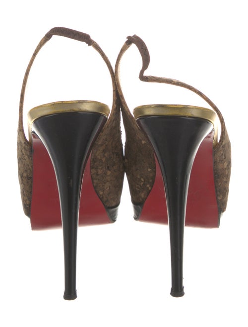 Christian Louboutin Animal Print Slingback Pumps