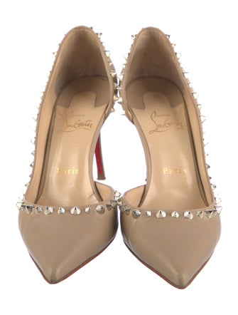 Christian Louboutin Spike Accents Leather D'Orsay Pumps