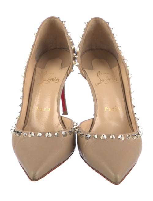 Christian Louboutin Spike Accents Leather D'Orsay Pumps