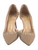 Christian Louboutin Spike Accents Leather D'Orsay Pumps