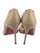 Christian Louboutin Spike Accents Leather D'Orsay Pumps