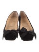 Christian Louboutin Velvet Bow Accents Ballet Flats