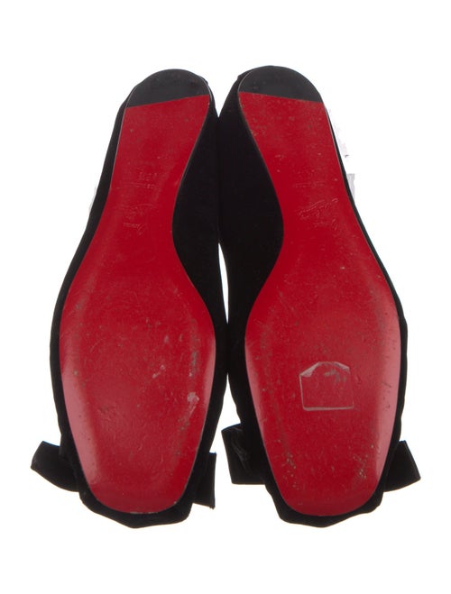 Christian Louboutin Velvet Bow Accents Ballet Flats